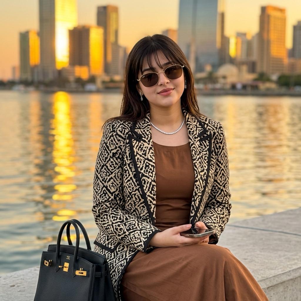 Woman Sitting Waterfront — 10 Image Prompts