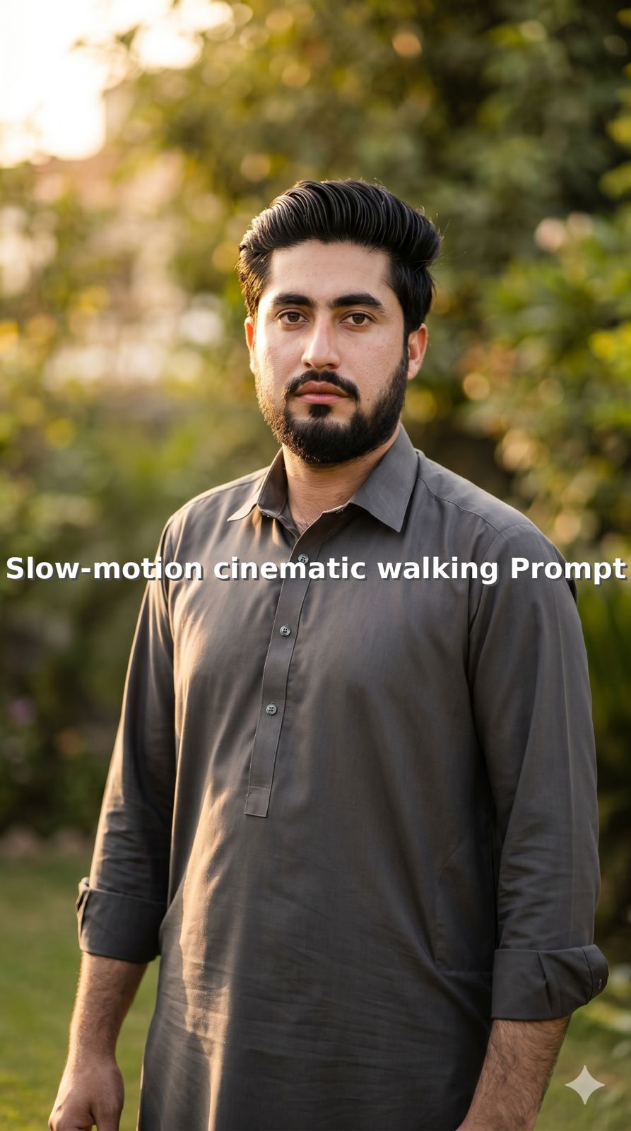 Slow-motion Walking Sequence — Video Prompt